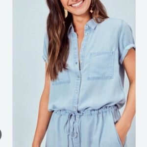 LOVESTITCH Light Blue Short Sleeve Dress